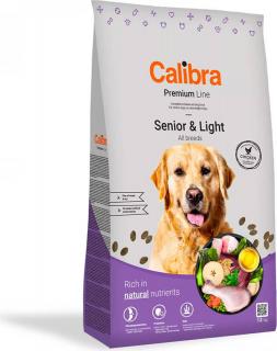 Calibra dog Premium Line SENIOR  LIGHT 12kg (Kompletní krmivo pro psy starší a při potřebě snížit váhu.)