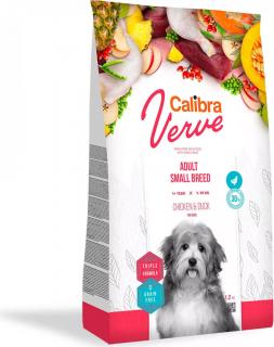 Calibra Dog Verve GF Adult Small ChickenDuck 1,2kg (Pro dospělé psy malých plemen. S kuřetem.)