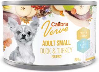 Calibra Dog Verve GF Adult Small DuckTurkey 200g (Konzerva kachní s krůtím pro dospělé psy malých plemen.)