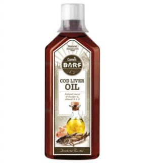 Canvit BARF Cod Liver Oil 0,5 l (Olej z tresčích jater pro zdravou kůži, lesklou a hustou srst a bezbolestné klouby.)