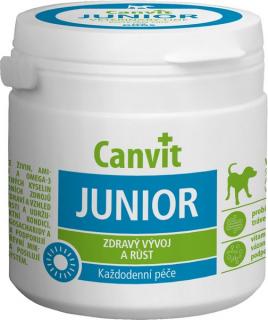 Canvit Junior pro psy 100g (Vitamíny, minerály a probiotika pro správný růst a vývoj štěňat a mladých psů.)
