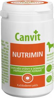 Canvit Nutrimin pro psy 230g plv. (Přípravek vhodný na každodenní podávání k doma připravované stravě pro udržení optimálního zdravotního stavu a kondice.)