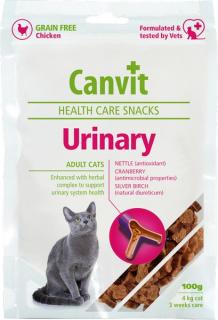 Canvit Snacks Cat Urinary 100g (Poloměkký funkční pamlsek pro kočky s obsahem podporujícím zdraví močových cest.)