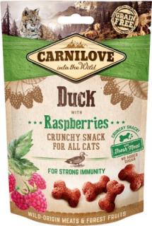 Carnilove Cat Crunchy Snack DuckRaspberries 50g (Křupavý pamlsek z kachny s lesními malinami. Pro silnou imunitu.)