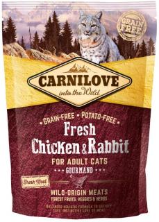 Carnilove Cat Fresh Chicken  Rabbit for Adult 400g (Kuřecí a králík. Kompletní krmivo pro vybíravé dospělé kočky. Bez obilovin (grain free). )