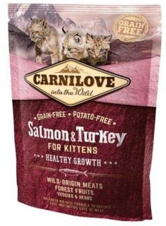 Carnilove Cat Salmon  Turkey for Kittens Healthy Growth 400g (Kompletní krmivo pro zdravý růst koťat. Z lososa a krocana. Bez obilovin (grain free).)