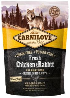 Carnilove Dog Fresh Chicken  Rabbit for Adult 1.5kg (Kuřecí a králík. Bez obilovin a brambor. Superprémiové krmivo pro dospělé psy všech plemen. )
