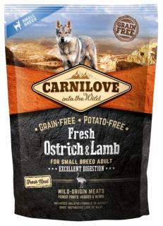 Carnilove Dog Fresh OstrichLamb for Small Breed 1.5kg (Pštros a jehněčí. Bez obilovin a brambor. Superprémiové krmivo pro dospělé psy malých plemen. )