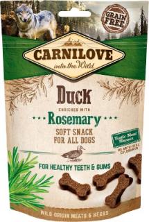 Carnilove Dog Semi Moist Snack DuckRosemary 200g (Poloměkký pamlsek z kachního masa s rozmarýnem. Pro zdravé zuby a dásně.)