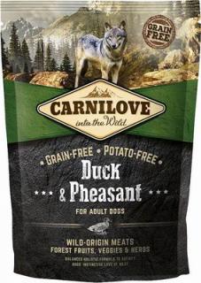 Carnilove Duck  Pheasant for Adult 1,5kg (Superprémiové kompletní krmivo bez obilovin a bez brambor pro dospělé psy všech plemen. Kachna a bažant.)