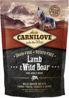 Carnilove Lamb  Wild Boar for Adult 1,5kg (Superprémiové kompletní krmivo bez obilovin a bez brambor pro dospělé psy všech plemen. Jehněčí a divočák.)