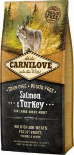 Carnilove Salmon  Turkey for Large Breed Adult 12kg (Superprémiové kompletní krmivo bez obilovin a bez brambor pro dospělé psy velkých plemen. Losos a krocan.)