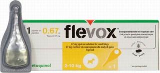 Flevox Spot-On Dog S 67mg sol 1x0,67ml (Antiparazitární spot pro psy o hmotnosti 2-10kg.)