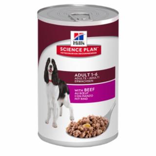 Hill's Canine Adult Delicious Beef konzerva 370g (Pro dospělé psy od 1 do 6 let s běžnou aktivitou. Hovězí.)
