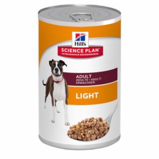 Hill's Canine Adult Light with Chicken konzerva 370g (Pro dospělé psy od 1 roku do 6 let se sklonem k nadváze. Kuřecí.)