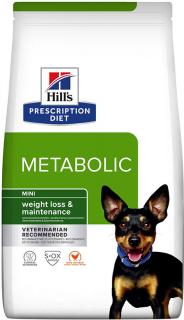 Hill's Canine Dry Adult PD Metabolic Mini 1kg (Veterinární dieta pomáhající psům malých plemen rychle snížit hmotnost. )