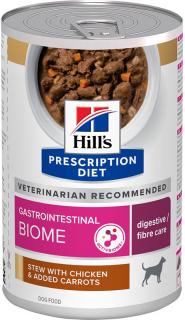 Hill's Canine konz. PD GIBiome ChickenVegetable stew354g (Konzervovaná veterinární dieta s vysokým obsahem vlákniny. Pomáhá zpevňovat řídkou stolici za 24 hodin a zvládat gastrointestinální problémy.)