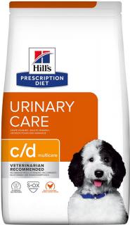 Hill's Canine PD C/D Dry Multicare 12kg (Veterinární dieta pro snížení rizika vzniku kamenů v močovém měchýři a rozpouštějící struvitové kameny.)