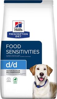 Hill's Canine PD D/D Dry DuckRice 1,5kg (Hypoalergenní dieta – pomáhá omezit intolerance na krmivo a podporuje zdravou kůži.)