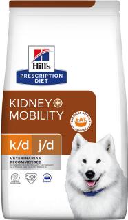 Hill's Canine PD K/D Mobility Dry 4kg (Veterinární dieta podporující funkce ledvin a mobilitu a delší a kvalitnější život psů.)