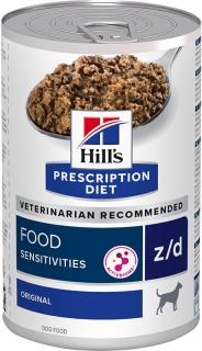 Hill's Canine PD Z/D Ultra Alergen Free konz. 370g (Konzervovaná veterinární dieta omezující příznaky kožních a trávicích problémů způsobených intolerancemi na krmivo.)