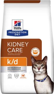 Hill's Feline PD K/D Dry 8kg (Veterinární dieta na podporu funkce ledvin při jejich chronickém zánětu nebo dočasném selhání. )