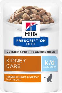 Hill's Feline PD K/D kapsa Early Stage 12x85g (Veterinární dieta pro podporu funkce ledvin při jejich ranné fázi selhání. Kapsička.)