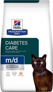 Hill's Feline PD M/D Dry 3kg (Veterinární dieta přispívající ke snížení hmotnosti u koček a reguluje hladinu cukru v krvi.)