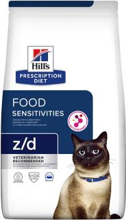 Hill's Feline PD Z/D Dry 3kg (Veterinární dieta snižující příznaky kožních a trávicích problémů způsobených intolerancemi na krmivo.)