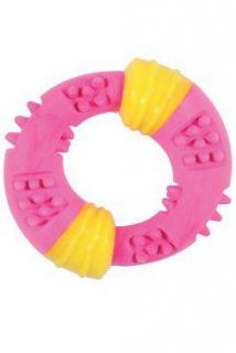 Hračka pes TPR SUNSET kroužek 15cm růžová Zolux (Hračka - kroužek z termoplastické gumy s lanem pro psy.)