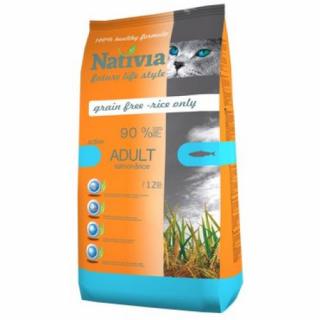 Nativia Cat Adult Salmonrice active 10kg (Kompletní krmivo pro dospělé kočky od 12 měsíců, vhodné také pro aktivní kočky.)