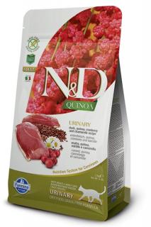 ND GF Quinoa CAT Urinary Duck  Cranberry 1,5kg (Kompletní vyvážené krmivo pro dospělé kočky. Kachna, quinoa, brusinky, heřmánek. )