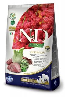 ND GF Quinoa DOG Digestion Lamb  Fennel 7g (Kompletní vyvážené krmivo pro dospělé psy. Jehně, quinoa, fenykl, máta, artyčoky. )