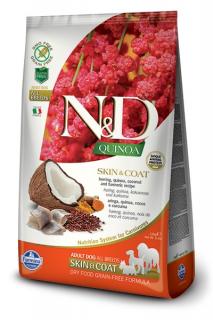 ND GF Quinoa DOG SkinCoat Herring  Coconut 2,5kg (Kompletní vyvážené krmivo pro dospělé psy. Sleď, quinoa, kokos, kurkuma. )