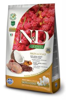 ND GF Quinoa DOG SkinCoat Quail  Coconut 2,5kg (Kompletní vyvážené krmivo pro dospělé psy. Křepelka, quinoa, kokos, kurkuma.)
