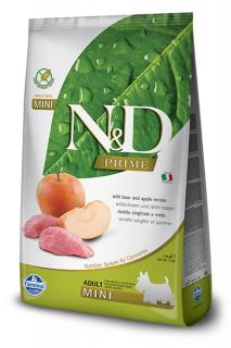 ND Prime Dog Adult Mini Wild Boar and Apple 2,5kg (Divočák a jablko. Kompletní krmivo pro dospělé psy malých plemen.)