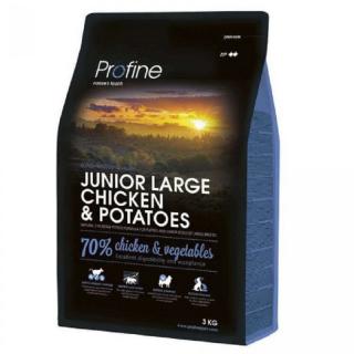 Profine Junior Large Breed Chicken  Potatoes 3kg (70% kuřecího masa a brambor pro štěňata a mladé psy velkých plemen.)