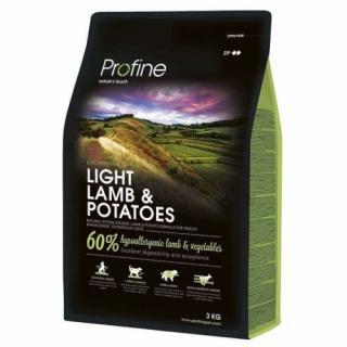 Profine Light Lamb  Potatoes 3kg (60% jehněčího masa a brambor pro dospělé psy se sklonem k nadváze.)