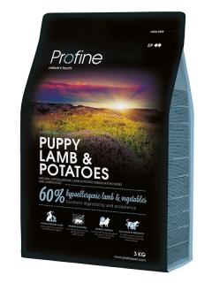 Profine Puppy Lamb  Potatoes 3kg (60% kuřecího masa a brambor pro štěňata a mladé psy. Vhodné i pro citlivé psy.)