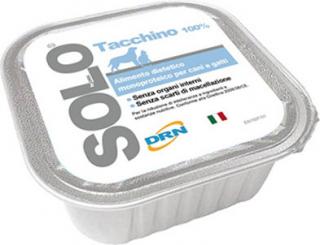 Solo Tacchino ( 100% krůta ) - vanička 100g (Mono-proteinová výživa pro psy a kočky.)