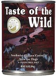 Taste of the Wild Southwest Canyon konzerva 375g (Konzerva pro psy Southwest Canyon z reálného hovězího a pečeného divočáka.)