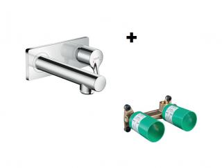 Set - Hansgrohe  Talis S Páková umyvadlová baterie, chrom 72110000 + 13622180