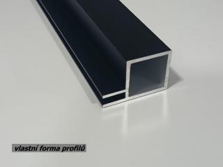 HLINÍKOVÝ PROFIL HPU1 20x20x1,5mm ČERNÝ ELOX