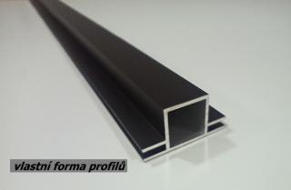 HLINÍKOVÝ PROFIL HPU2 20x20x1,5mm ČERNÝ ELOX