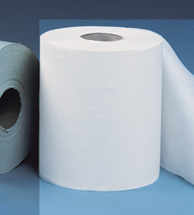 Papírové ručníky v rolích MINI - BÍLÉ, (12rolí/balení)