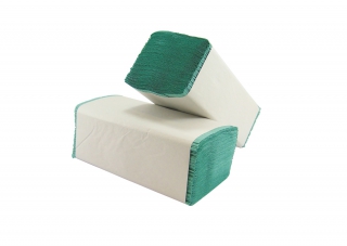 Skládané papírové ručníky, 5000 ks - zelené