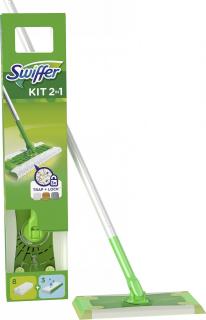 Swiffer Kit 2v1 mop + 11 ks utěrek zelený