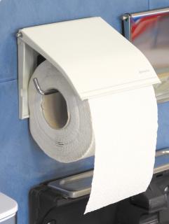 Zásobník na toaletní papír klasický,bílý komaxit