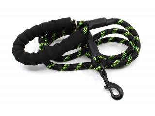 Azar nylonové vodítko pro psa | 300 cm Barva: Černo-zelená, Délka vodítka: 300 cm