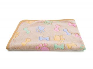 Blonda hebká deka pro psa Barva: Béžová, Rozměr (cm): 59 x 37